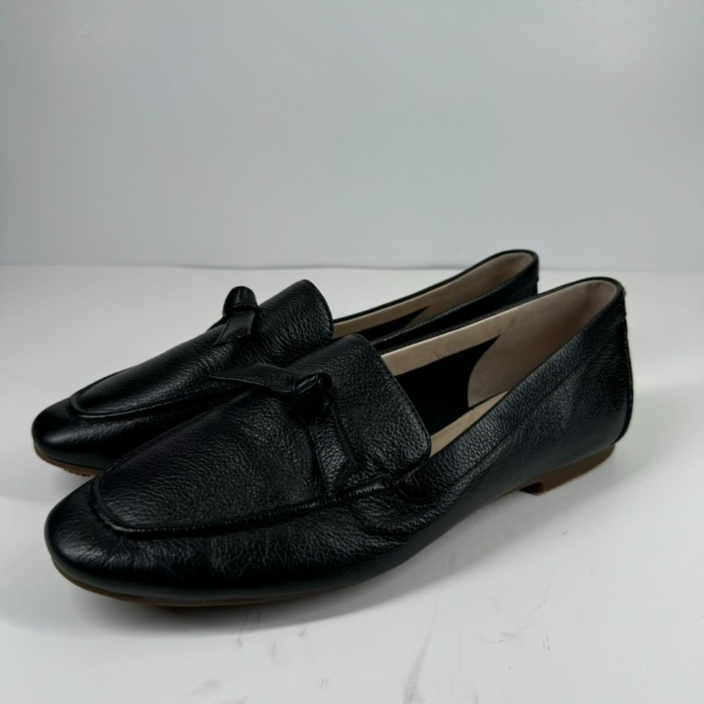 Cole Haan Payson Soft Bow Women's 7.5B Black Leather Slip-On Loafer Flats W24524